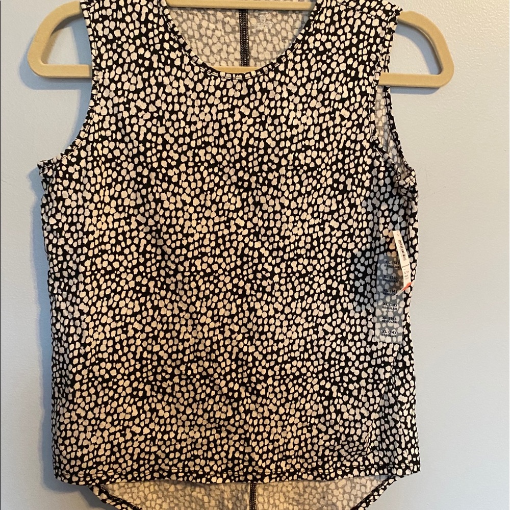 black and white formal tank top